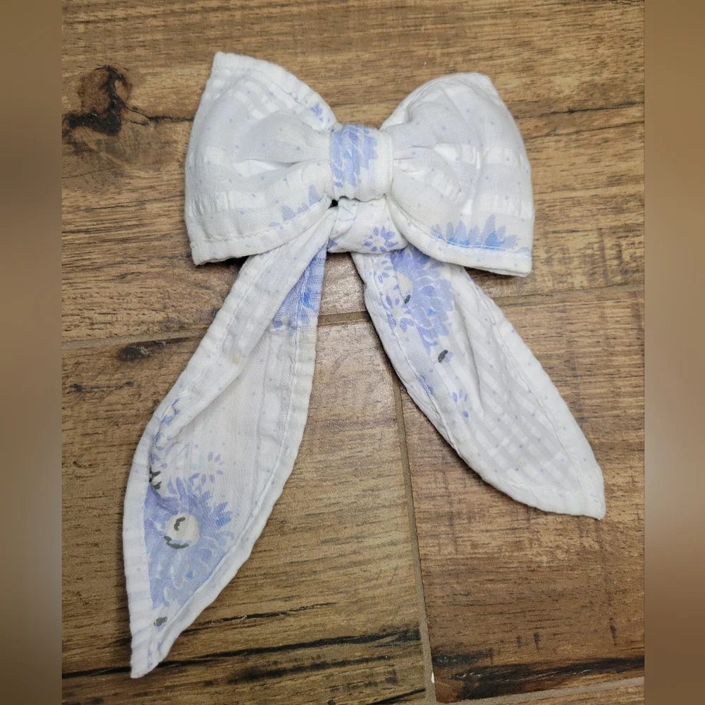 Love Shack Fancy Elisiette Hair Barrette, whisper blue